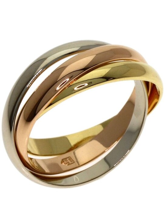 Cartier Trinity SM 50 Ring 18k Yellow Gold 18k White Pink - Picture 2 of 7